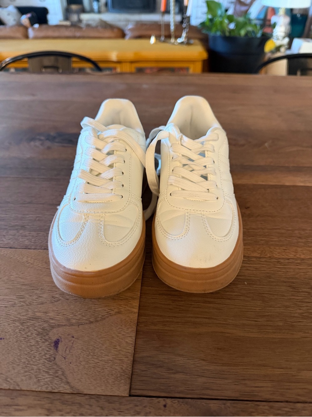 Girl’s white sneakers - size 2